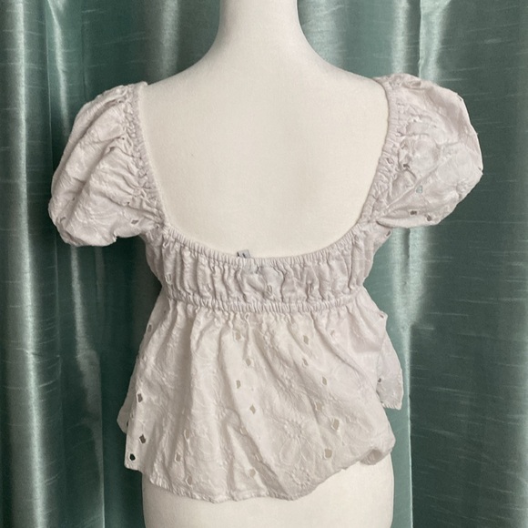 White Ruffled Top - Picture 2 of 4